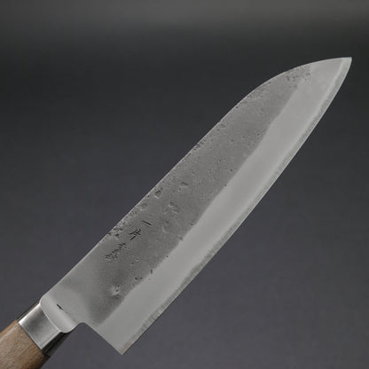 Hitohira TD Blue #2 Stainless Clad Nashiji Yo Santoku 170mm Walnut Handle