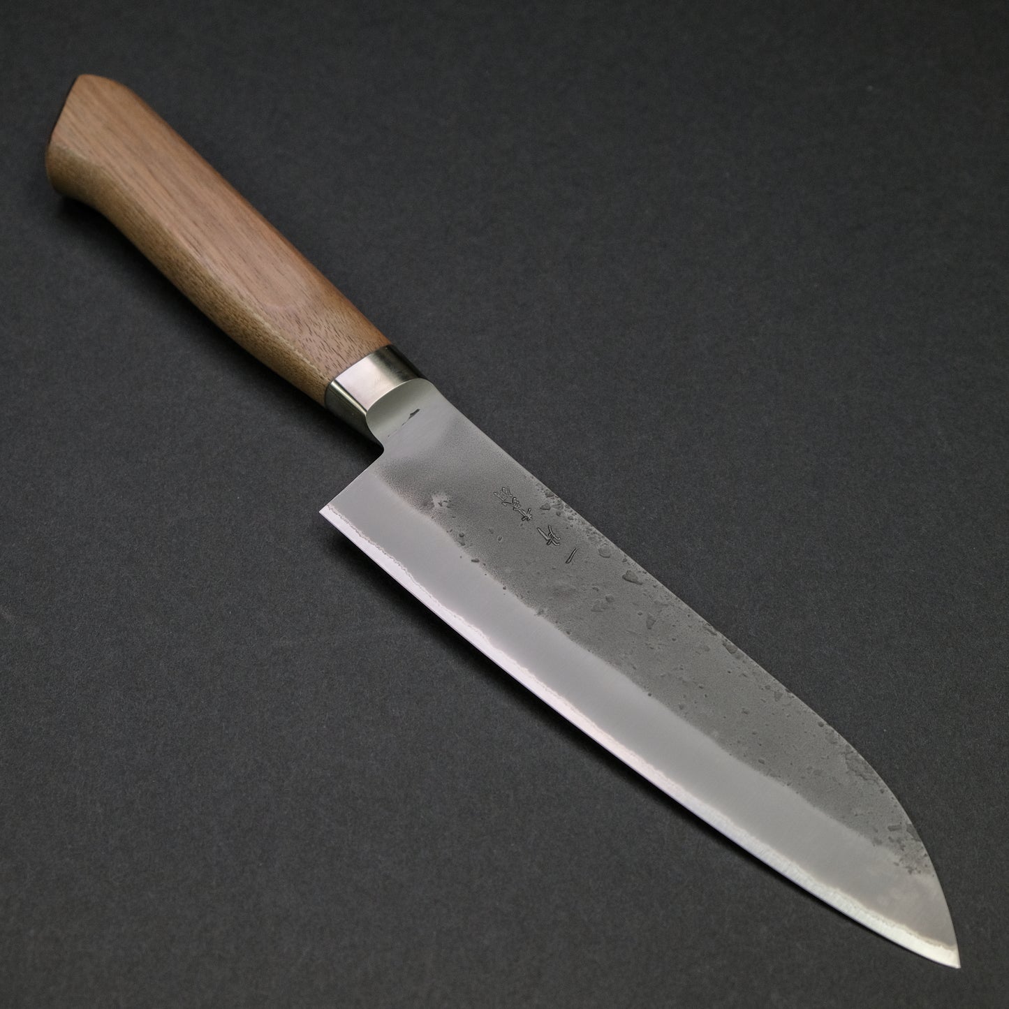 Hitohira TD Blue #2 Stainless Clad Nashiji Yo Santoku 170mm Walnut Handle