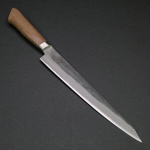 Hitohira TD Blue #2 Stainless Clad Nashiji Yo Sujihiki 240mm Walnut Handle