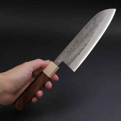 Hitohira TD SLD Nashiji Santoku 165mm Walnut Handle