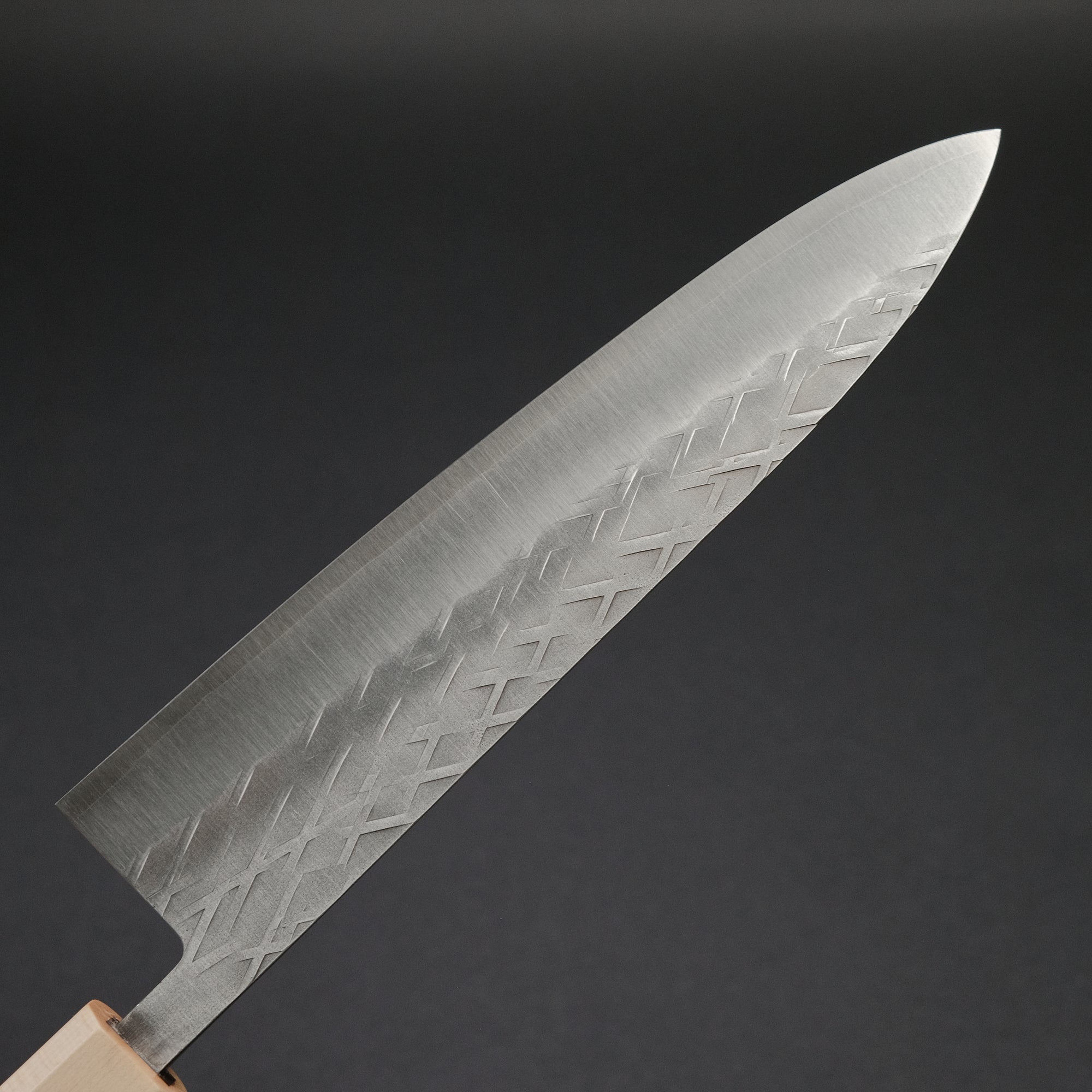 Hitohira TD SLD Tsuchime Gyuto 210mm Walnut Handle