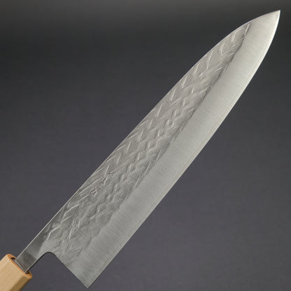 Hitohira TD SLD Tsuchime Gyuto 240mm Walnut Handle