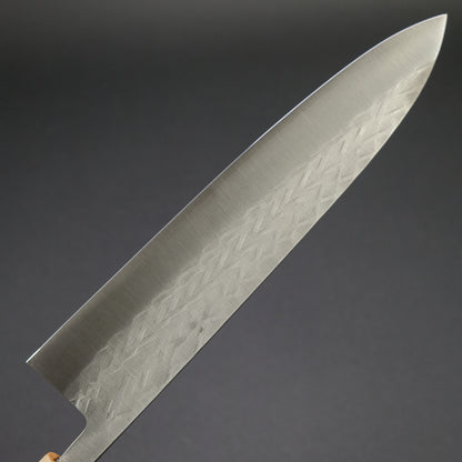 Hitohira TD SLD Tsuchime Gyuto 240mm Walnut Handle