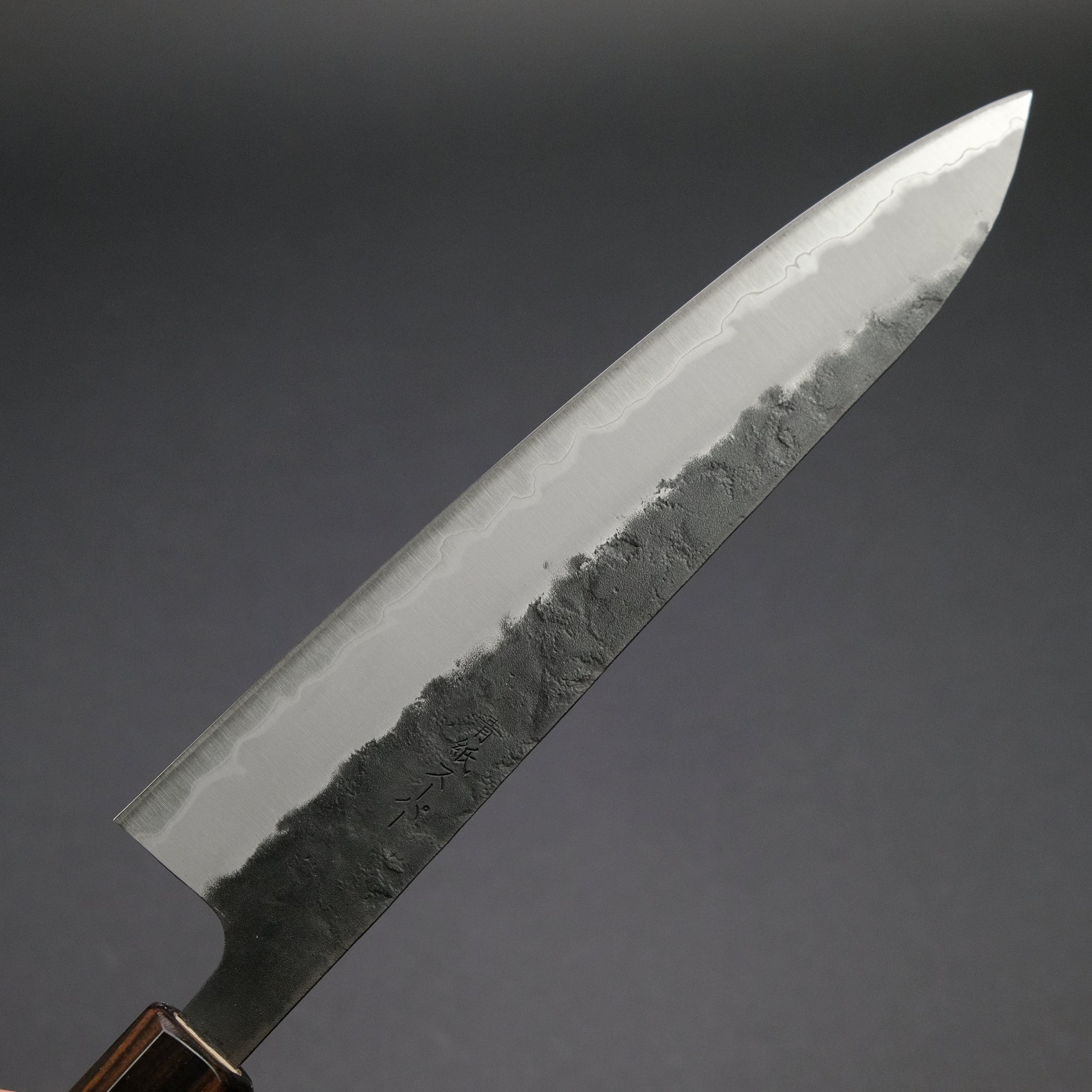Hitohira Futana SB Kuro Nashiji Gyuto 210mm Cherry Wood Handle