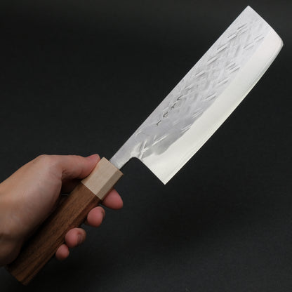 Hitohira TD SLD Tsuchime Nakiri 165mm Walnut Handle