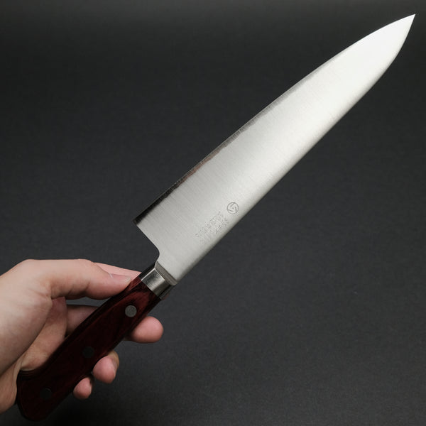 Hitohira TP Gyuto 210mm Wine Pakka Handle