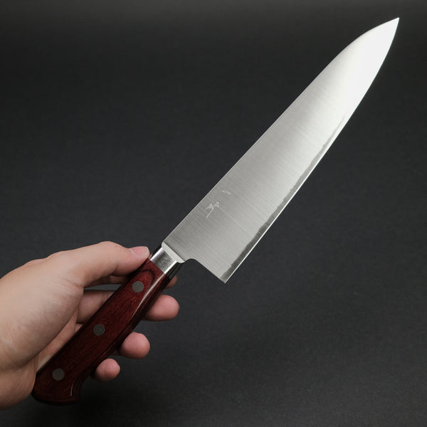 Hitohira TP Gyuto 210mm Wine Pakka Handle