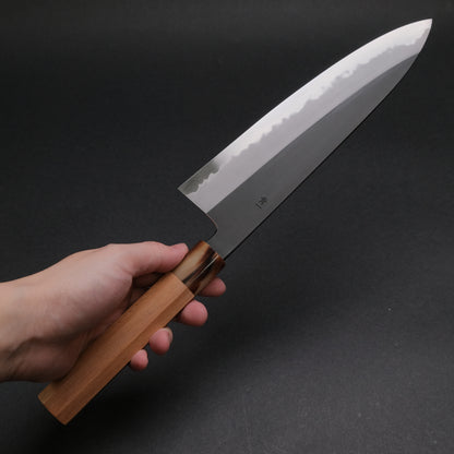 Hitohira Tanaka Kyuzo Blue #1 Kurouchi Gyuto 240mm Yakusugi Cedar Handle (Extra Height)