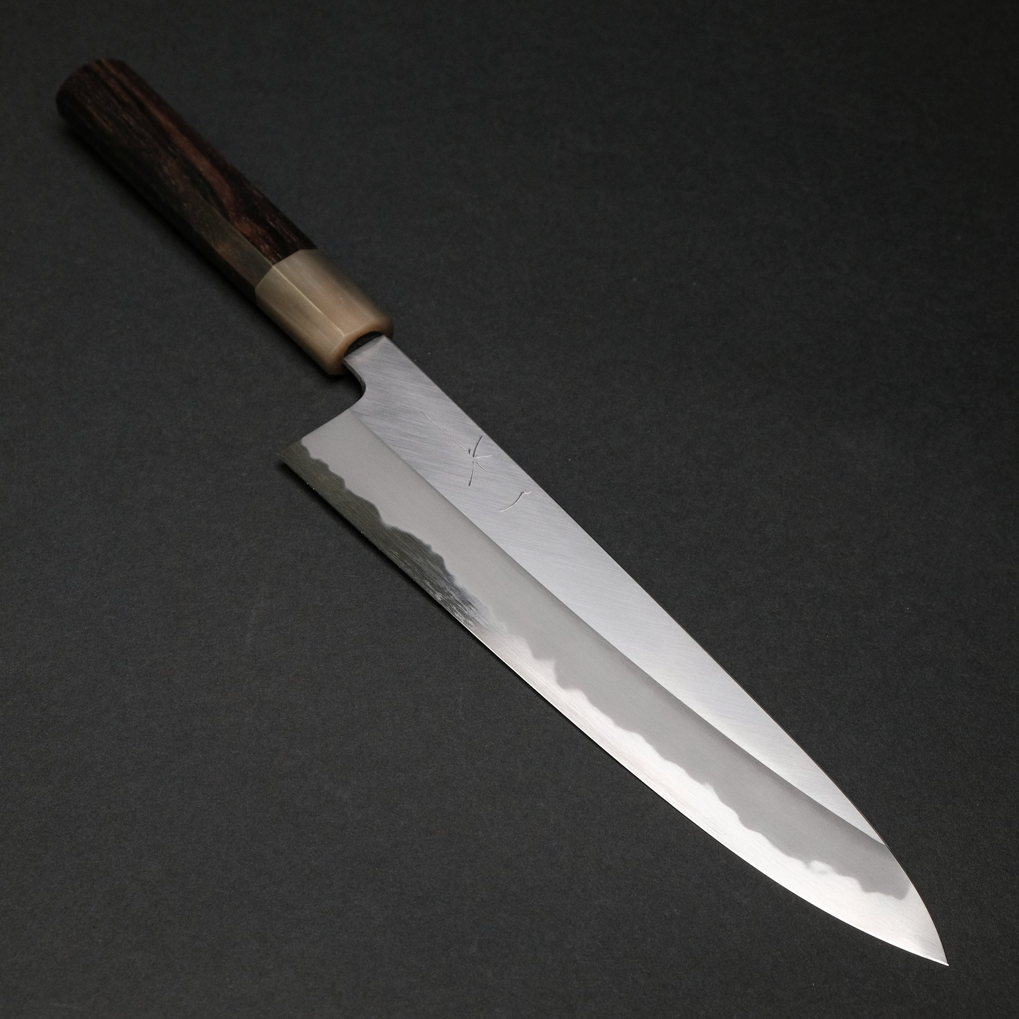 Hitohira Tanaka Kyuzo Blue #1 Migaki Gyuto 240mm Taihei Makassar Ebony Handle