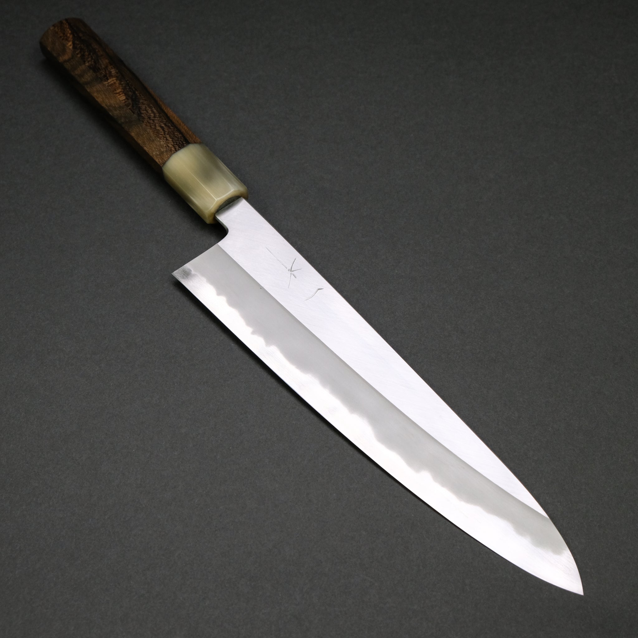 Hitohira Tanaka Kyuzo Blue #1 Migaki Gyuto 240mm Ziricote Handle