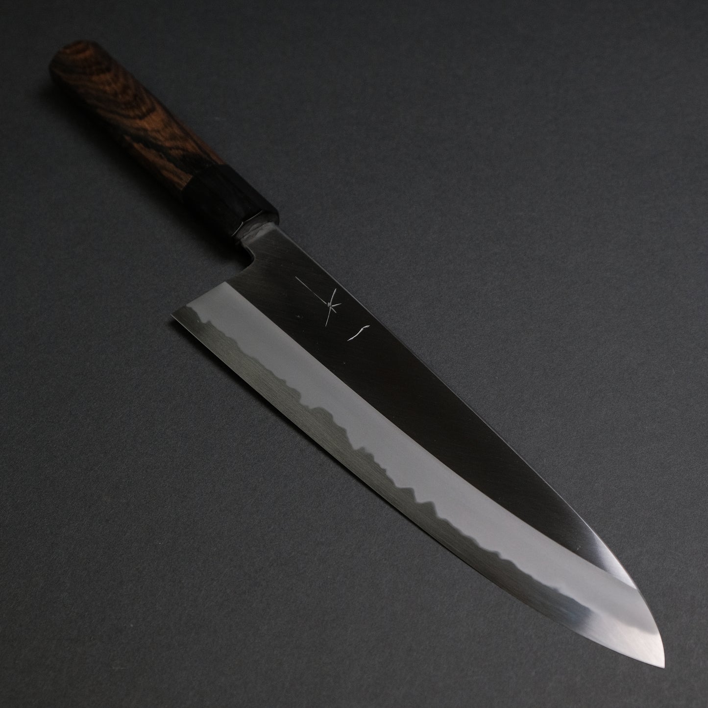 Hitohira Tanaka Kyuzo Blue #1 Migaki Gyuto 240mm Ziricote Handle (Extra Height)