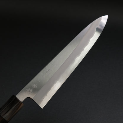 Hitohira Tanaka Kyuzo Blue #1 Stainless Clad Gyuto 210mm Taihei Makassar Ebony Handle (Discounted)