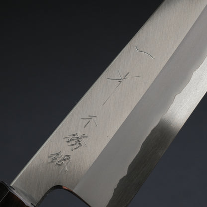 Hitohira Tanaka Kyuzo Blue #1 Stainless Clad Gyuto 210mm Taihei Makassar Ebony Handle (Discounted)