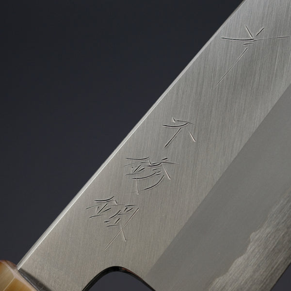 Hitohira Tanaka Kyuzo Blue #1 Stainless Clad Gyuto 240mm Taihei Ebony Handle