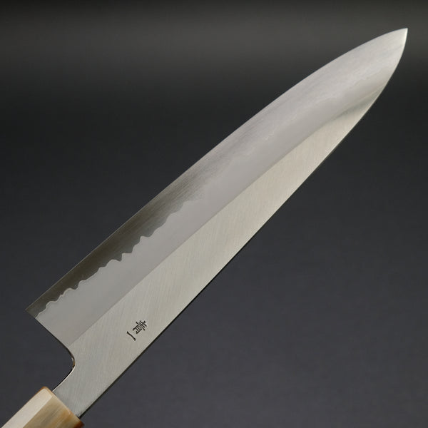 Hitohira Tanaka Kyuzo Blue #1 Stainless Clad Gyuto 240mm Taihei Ebony Handle