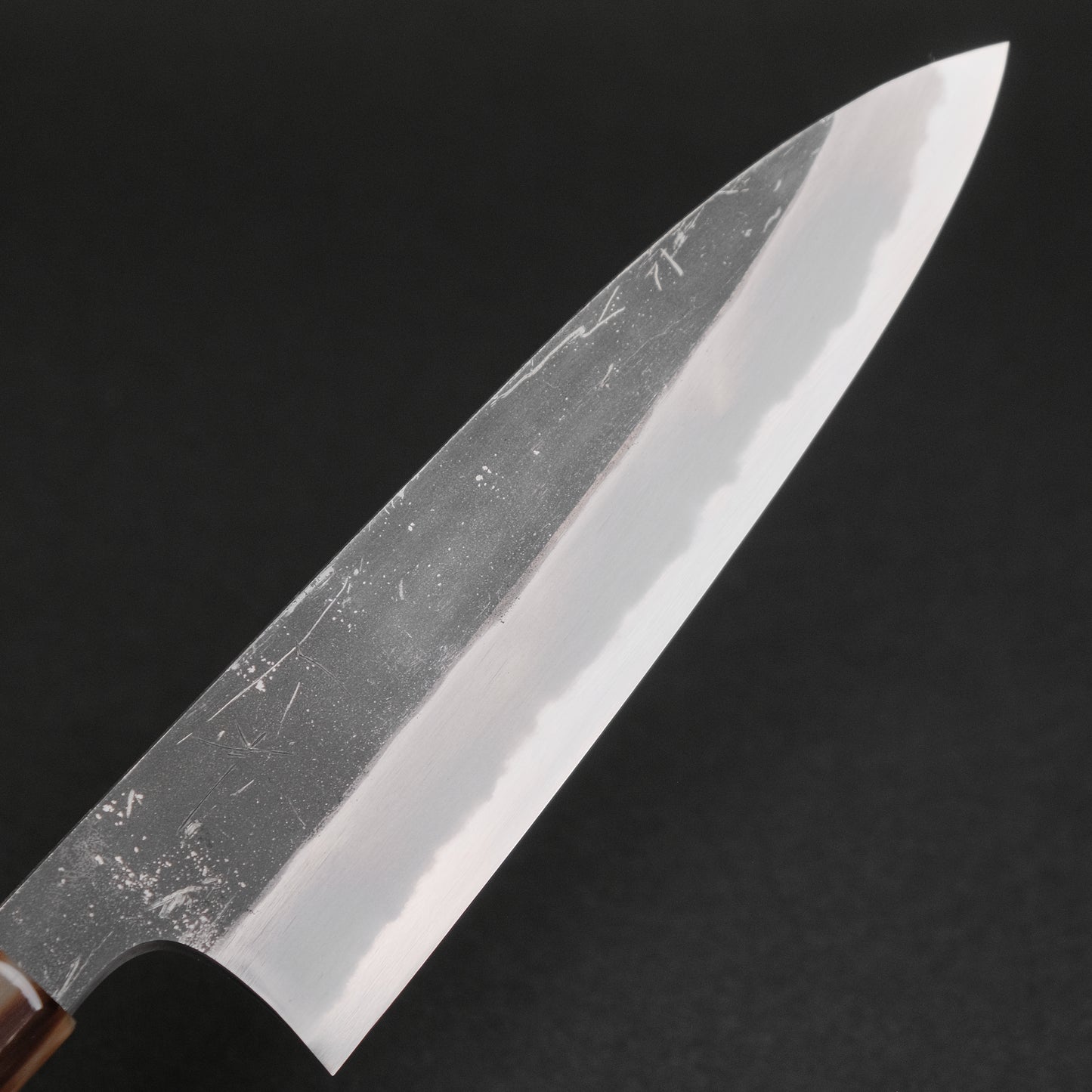 Hitohira Togashi Blue #2 Kurouchi Gyuto 210mm Ebony Handle