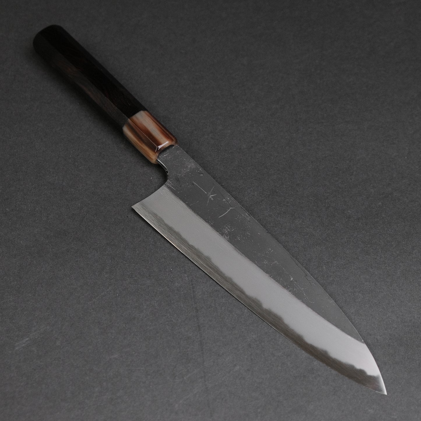 Hitohira Togashi Blue #2 Kurouchi Gyuto 210mm Ebony Handle