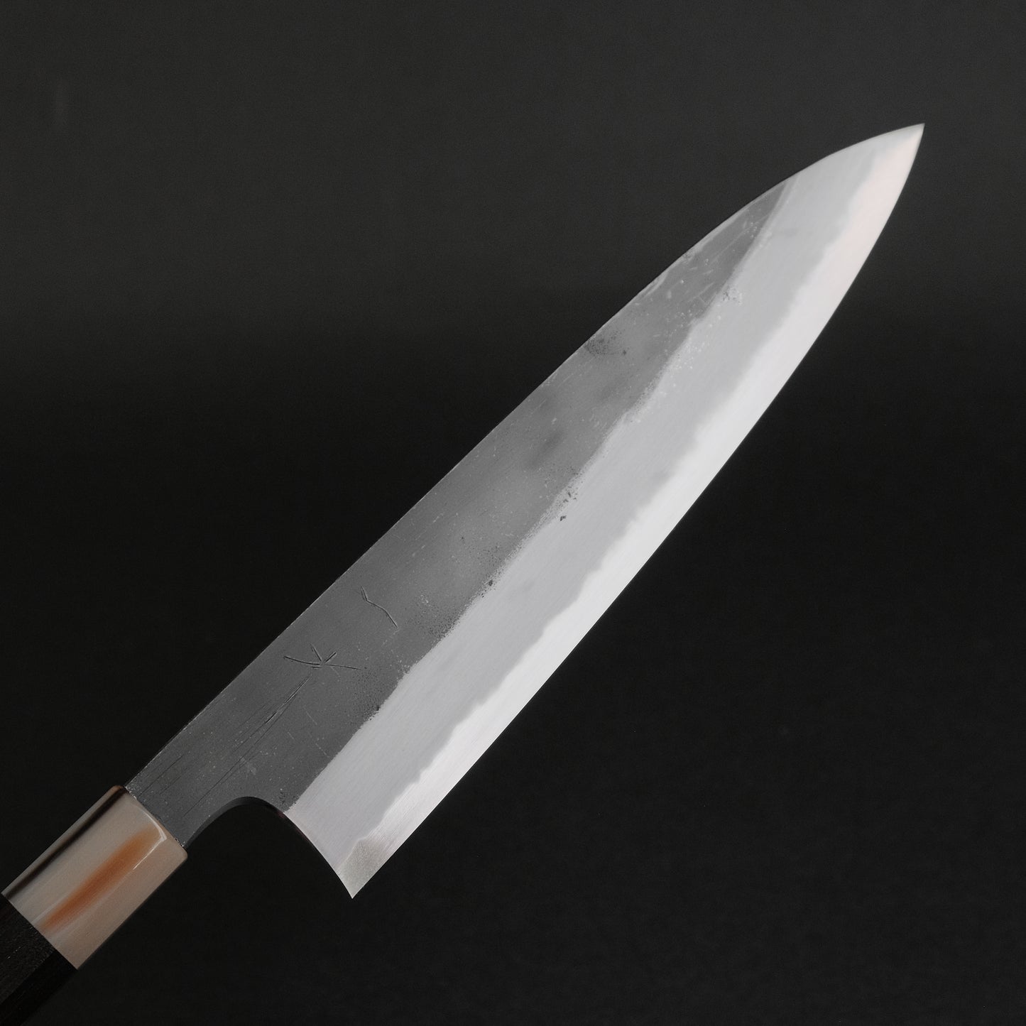Hitohira Togashi Blue #2 Kurouchi Gyuto 240mm Ebony Handle