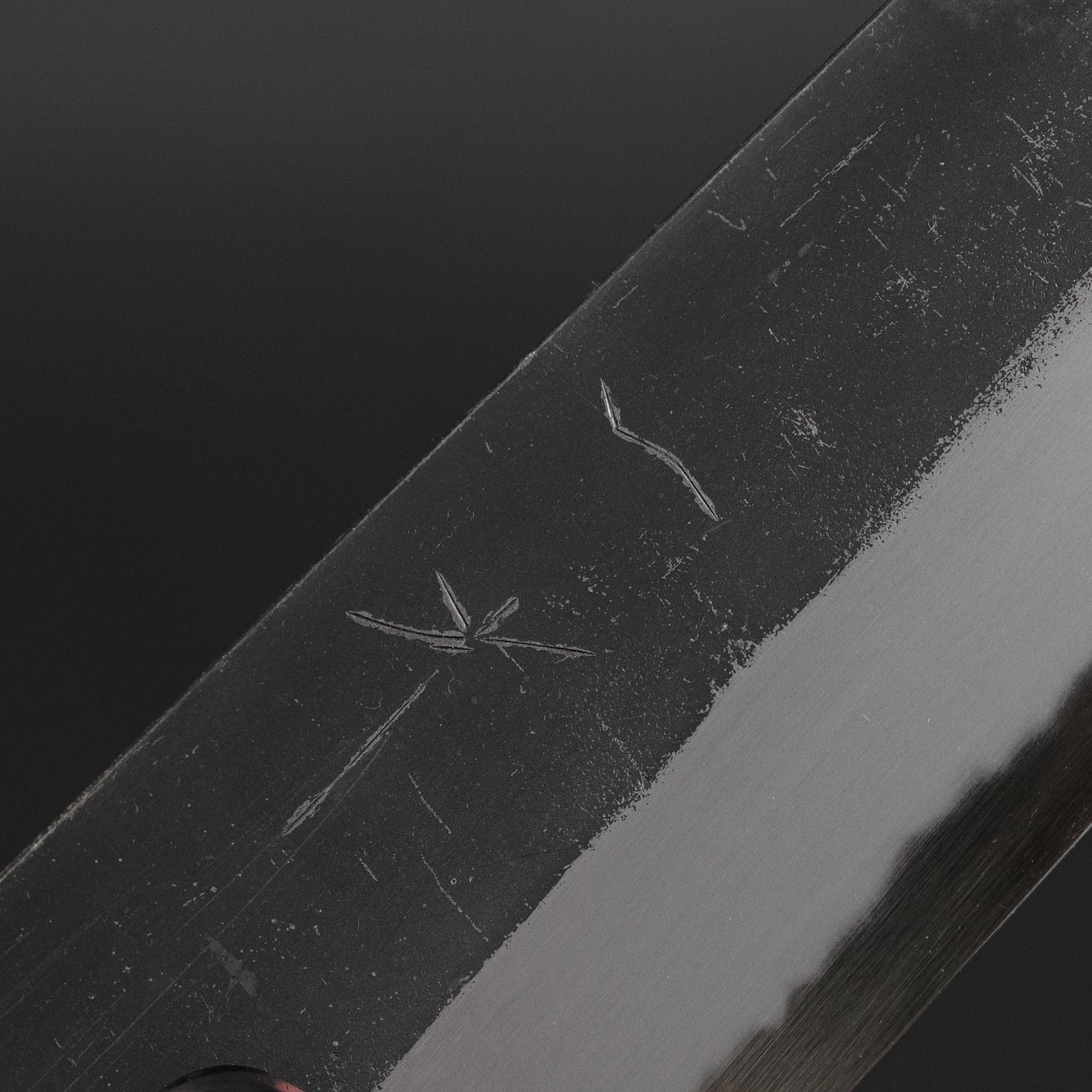 Hitohira Togashi Blue #2 Kurouchi Gyuto 240mm Ebony Handle