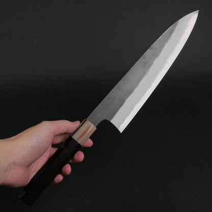 Hitohira Togashi Blue #2 Kurouchi Gyuto 240mm Ebony Handle