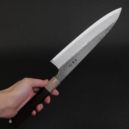 Hitohira Togashi Blue #2 Kurouchi Gyuto 240mm Ebony Handle