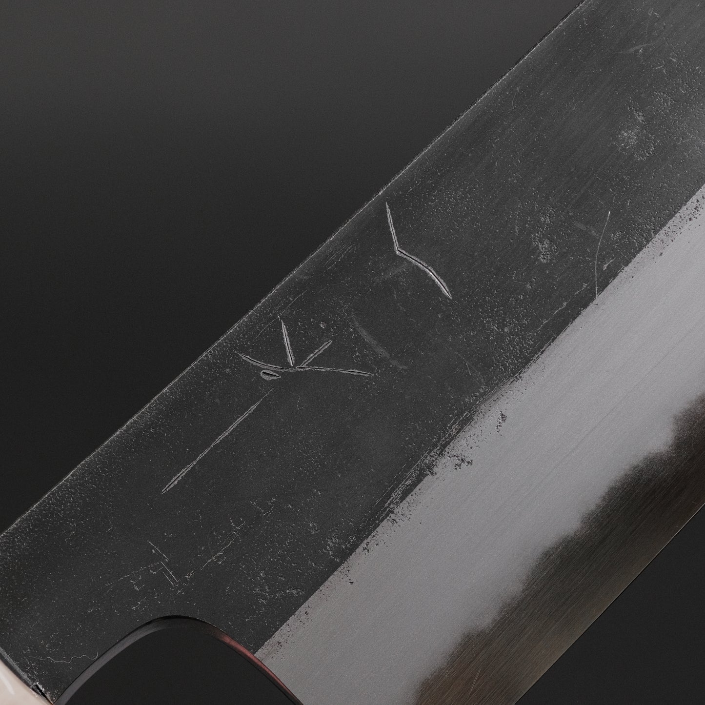 Hitohira Togashi Blue #2 Kurouchi Kiritsuke Gyuto 240mm Ebony Handle