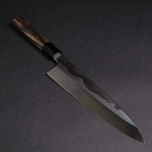 Hitohira Togashi White #1 Fuji Mizu Honyaki Gyuto 240mm Kurokaki Persimmon Handle (#120/ Saya)