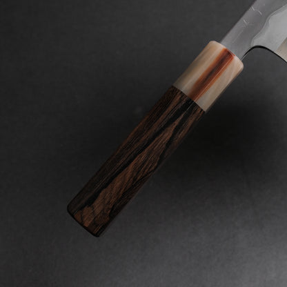 Hitohira Togashi White #1 Fuji Mizu Honyaki Santoku 180mm Ziricote Handle (#143/ Saya)