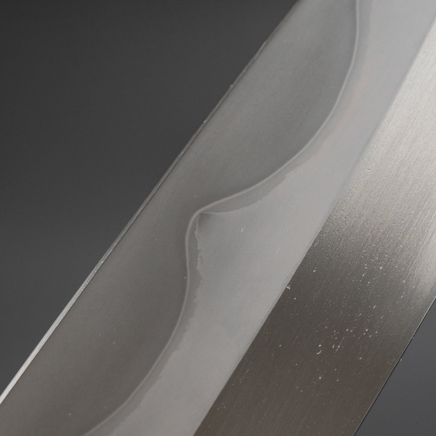 Hitohira Togashi White #1 Fuji Mizu Honyaki Santoku 180mm Ziricote Handle (#143/ Saya)
