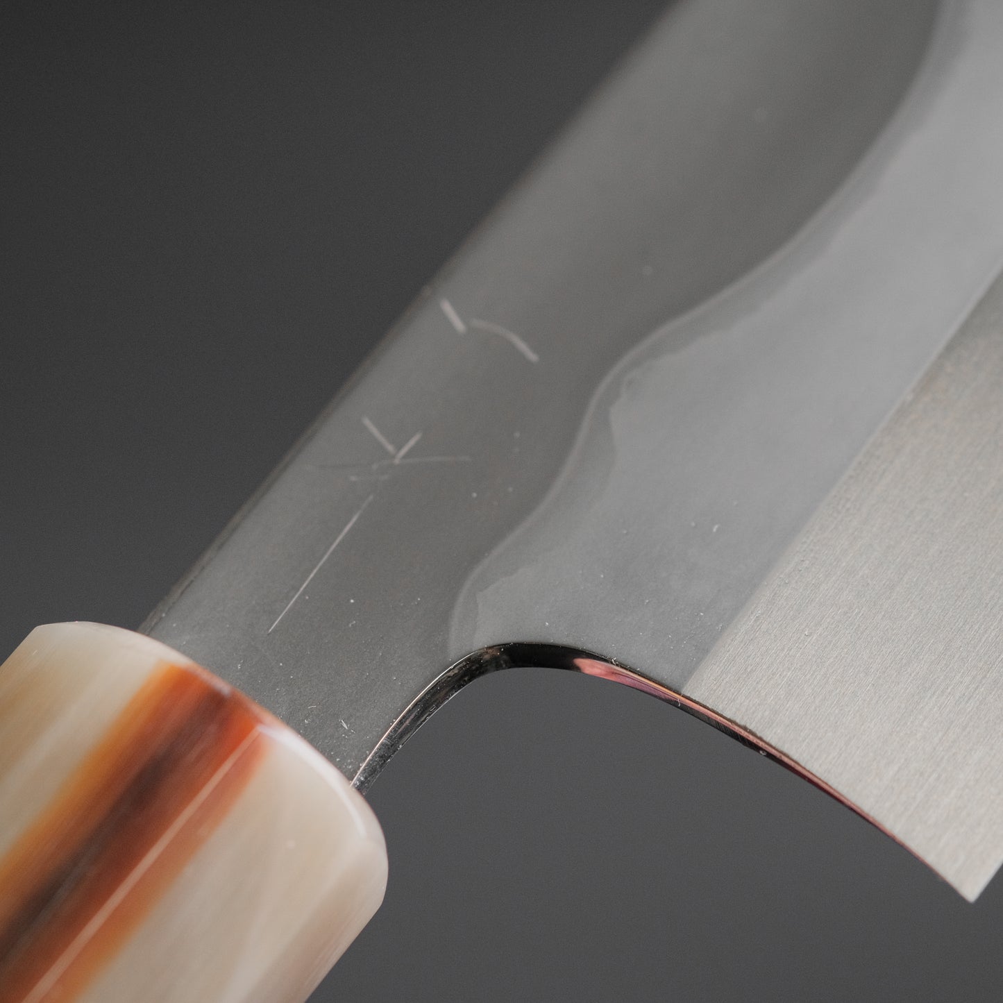 Hitohira Togashi White #1 Fuji Mizu Honyaki Santoku 180mm Ziricote Handle (#143/ Saya)
