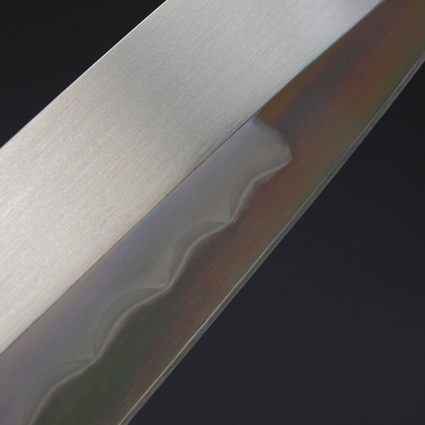 Hitohira Togashi White #1 Mizu Honyaki Gyuto 240mm Kurokaki Persimmon Handle (#086/ Saya)