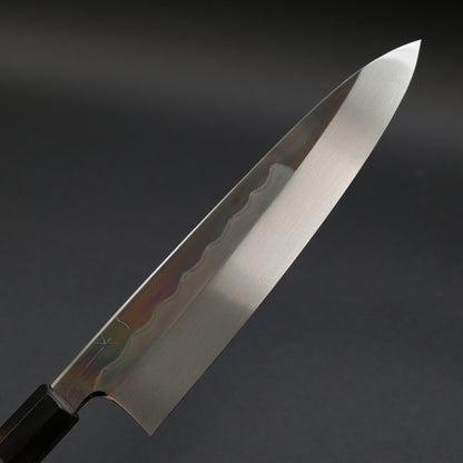 Hitohira Togashi White #1 Mizu Honyaki Gyuto 240mm Kurokaki Persimmon Handle (#086/ Saya)
