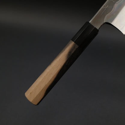 Hitohira Togashi White #1 Mizu Honyaki Gyuto 240mm Kurokaki Persimmon Handle (#086/ Saya)