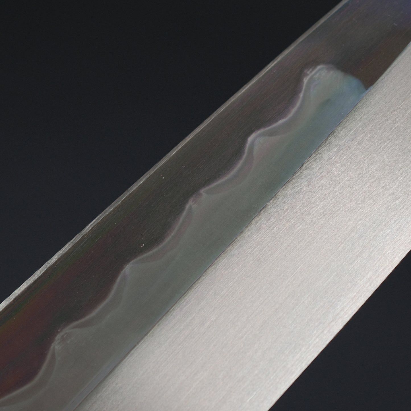 Hitohira Togashi White #1 Mizu Honyaki Gyuto 240mm Kurokaki Persimmon Handle (#086/ Saya)