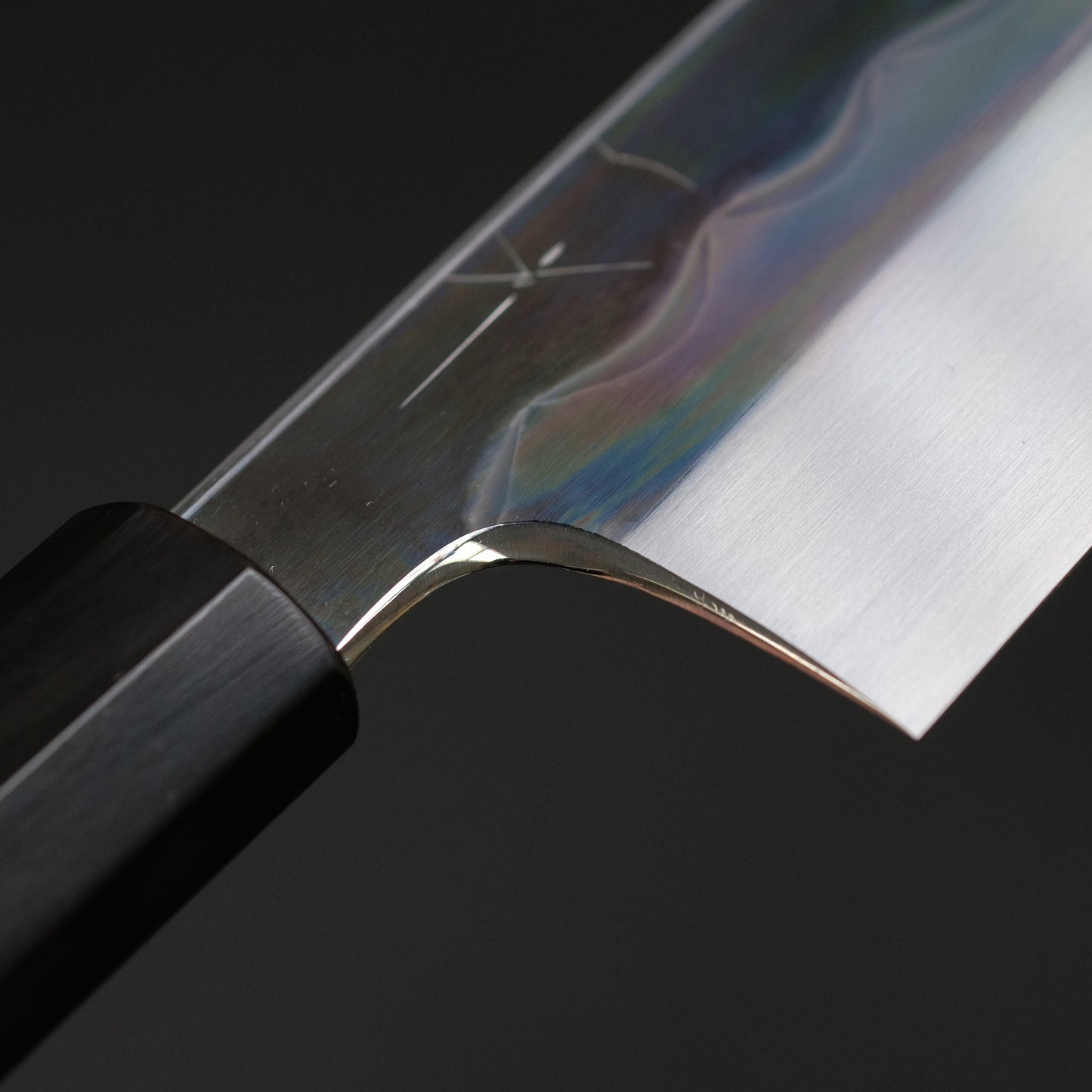 Hitohira Togashi White #1 Mizu Honyaki Gyuto 240mm Kurokaki Persimmon Handle (#086/ Saya)