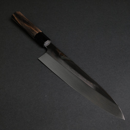 Hitohira Togashi White #1 Notaremon Mizu Honyaki Gyuto 240mm Kurokaki Persimmon Handle (#100/ Saya)