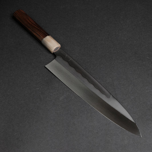 Hitohira Togashi White #1 Notaremon Mizu Honyaki Gyuto 240mm Taihei Makassar Ebony Handle (#135/ Saya)