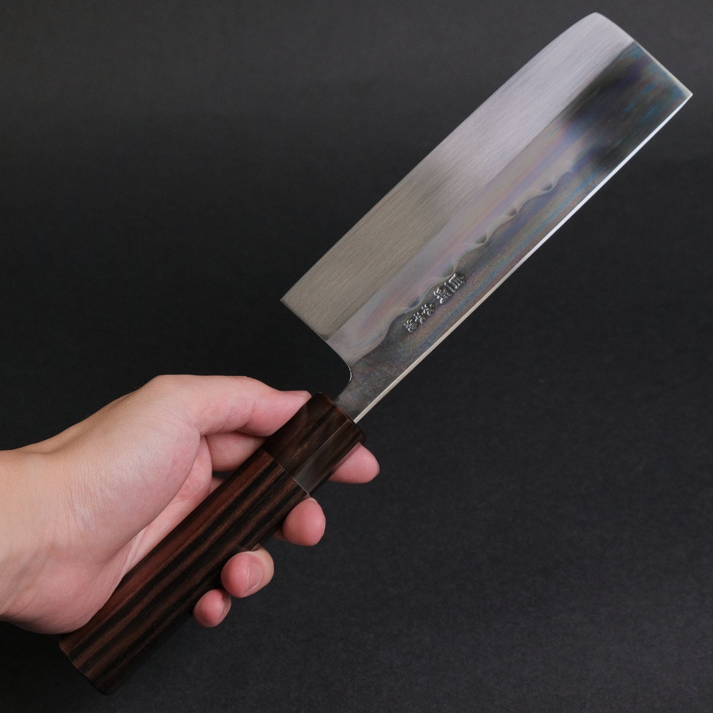 Hitohira Togashi White #1 Notaremon Mizu Honyaki Nakiri Taihei Makassar Ebony Handle (#106/ Saya)