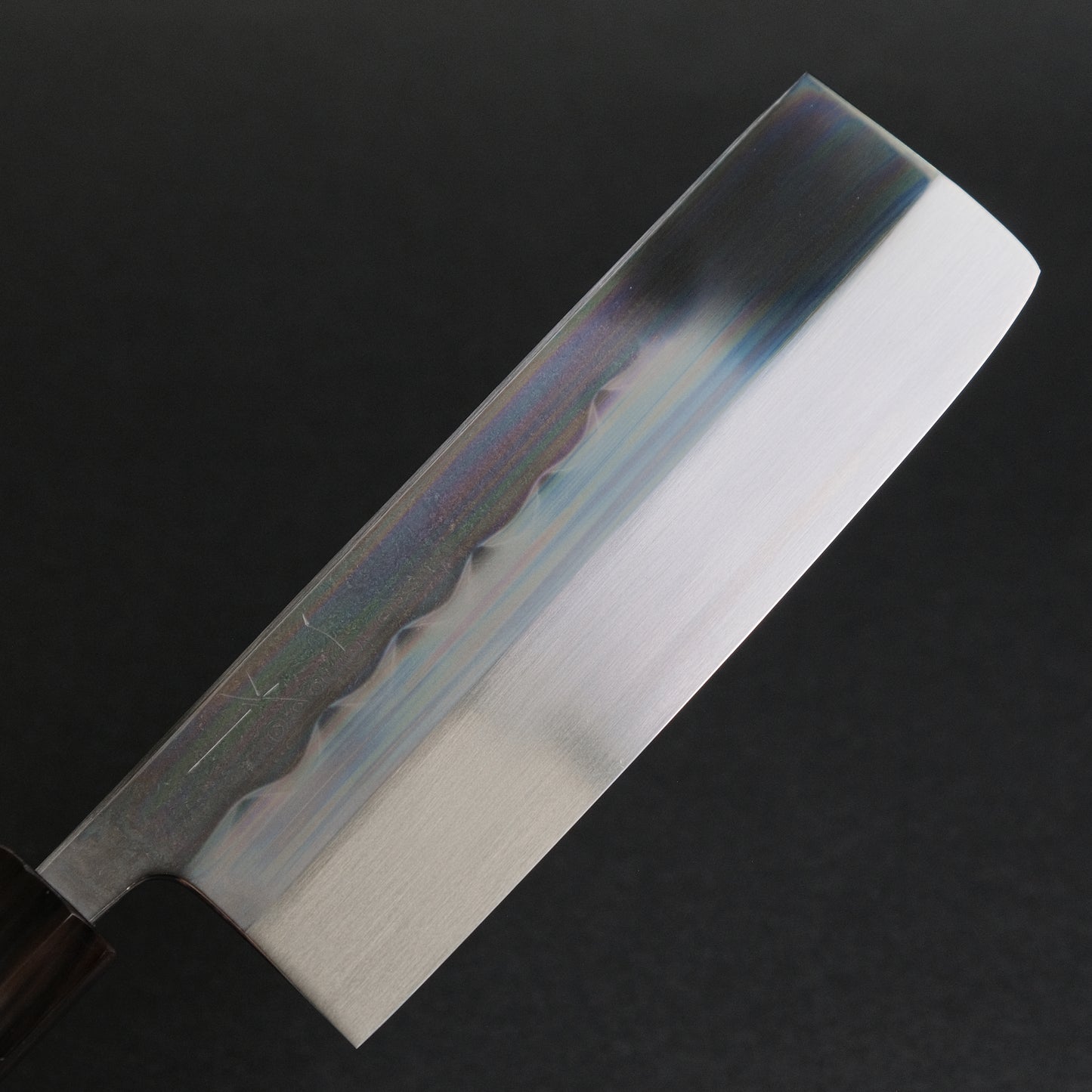 Hitohira Togashi White #1 Notaremon Mizu Honyaki Nakiri Taihei Makassar Ebony Handle (#106/ Saya)