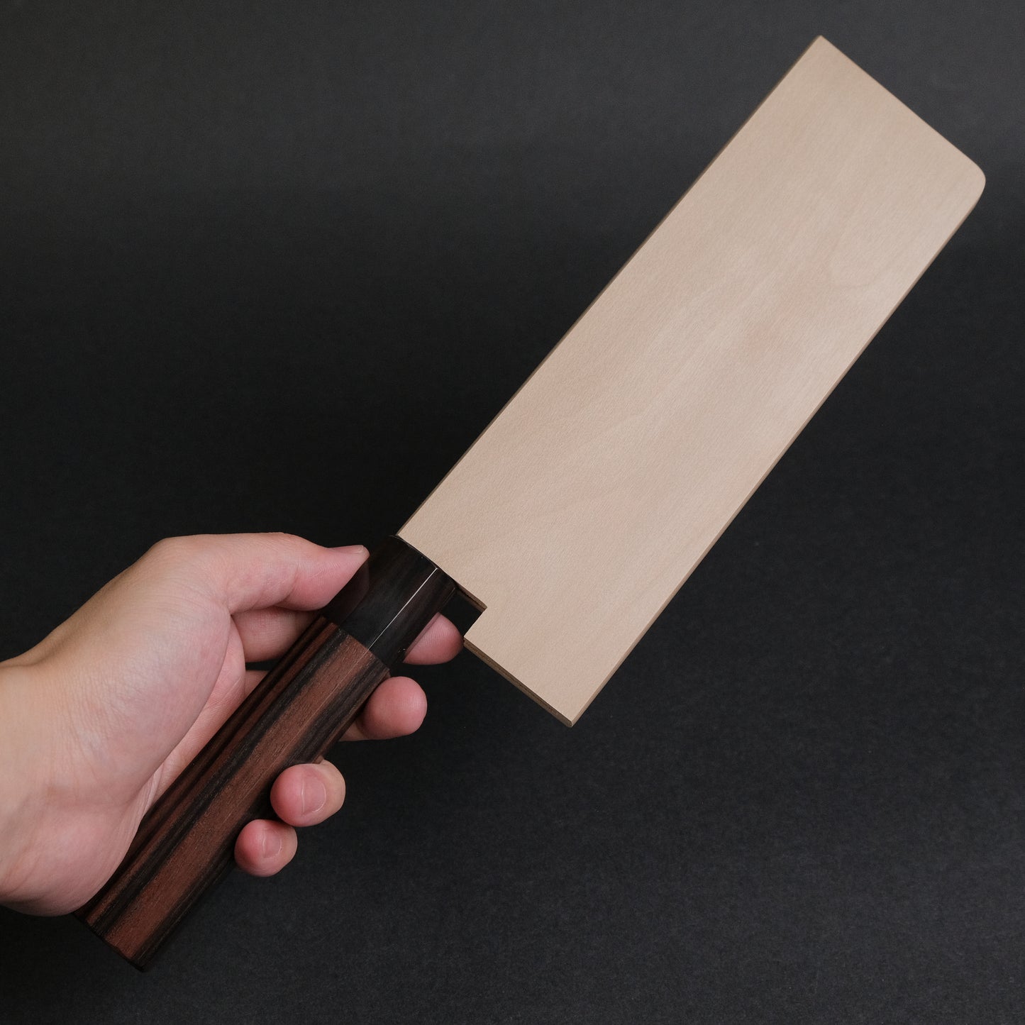 Hitohira Togashi White #1 Notaremon Mizu Honyaki Nakiri Taihei Makassar Ebony Handle (#106/ Saya)