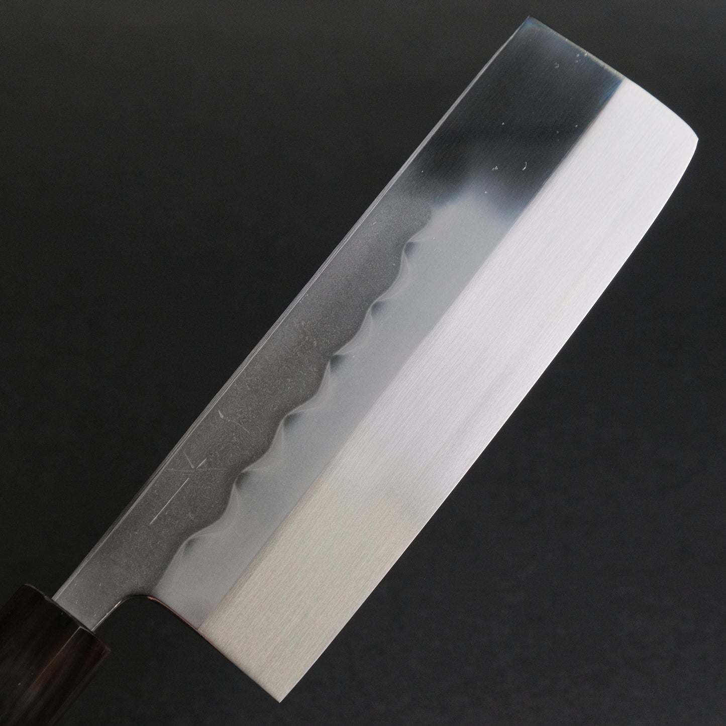 Hitohira Togashi White #1 Notaremon Mizu Honyaki Nakiri Taihei Makassar Ebony Handle (#106/ Saya)