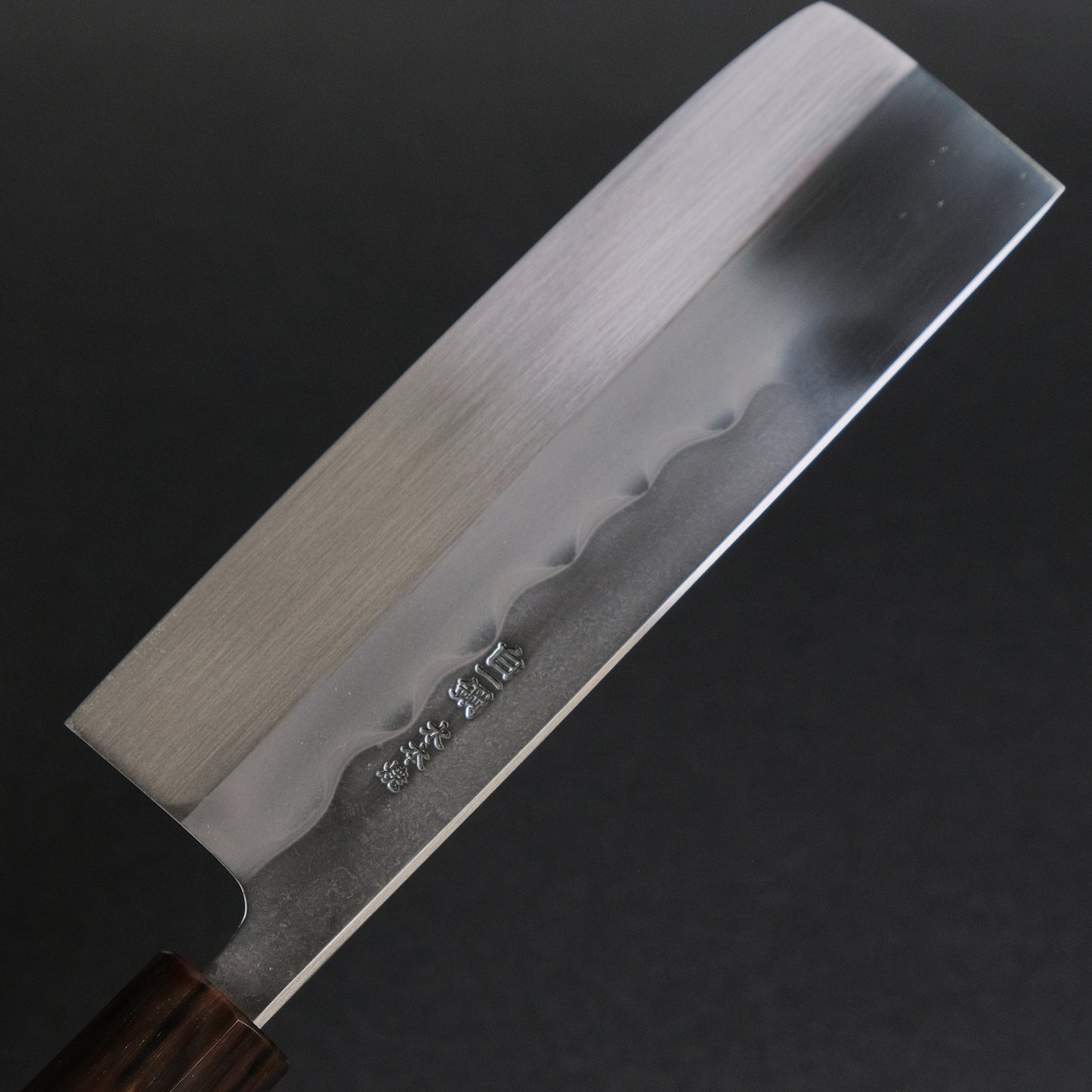 Hitohira Togashi White #1 Notaremon Mizu Honyaki Nakiri Taihei Makassar Ebony Handle (#106/ Saya)