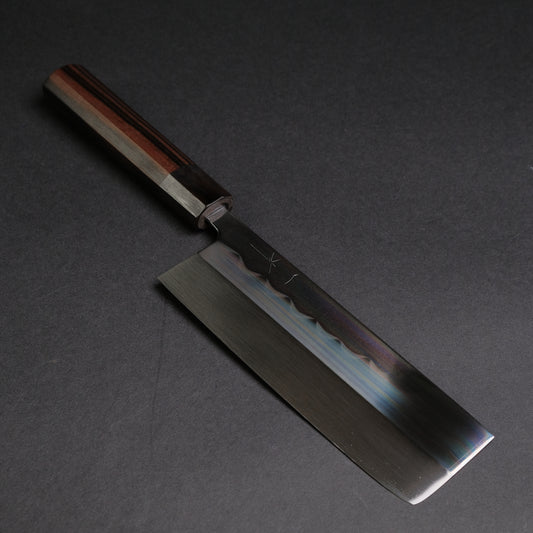 Hitohira Togashi White #1 Notaremon Mizu Honyaki Nakiri Taihei Makassar Ebony Handle (#106/ Saya)
