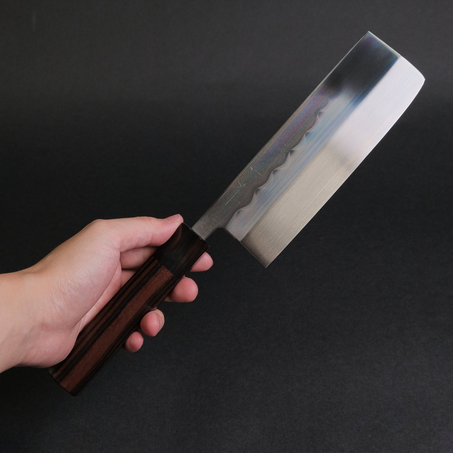 Hitohira Togashi White #1 Notaremon Mizu Honyaki Nakiri Taihei Makassar Ebony Handle (#106/ Saya)