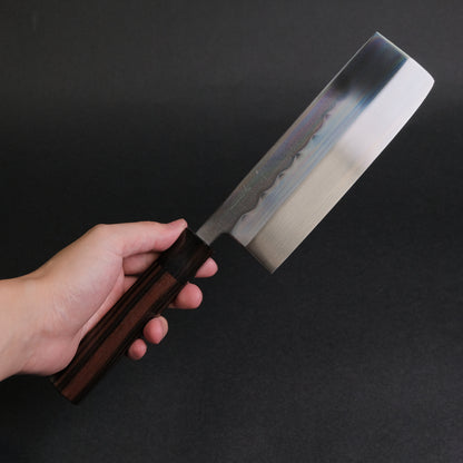 Hitohira Togashi White #1 Notaremon Mizu Honyaki Nakiri Taihei Makassar Ebony Handle (#106/ Saya)