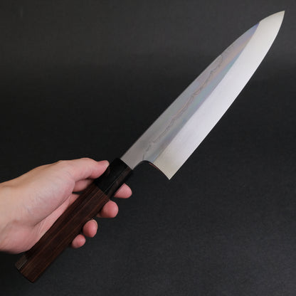 Hitohira Togashi White #1 Sanbonsugi Mizu Honyaki Gyuto 240mm Taihei Makassar Ebony Handle (#125/ Saya)