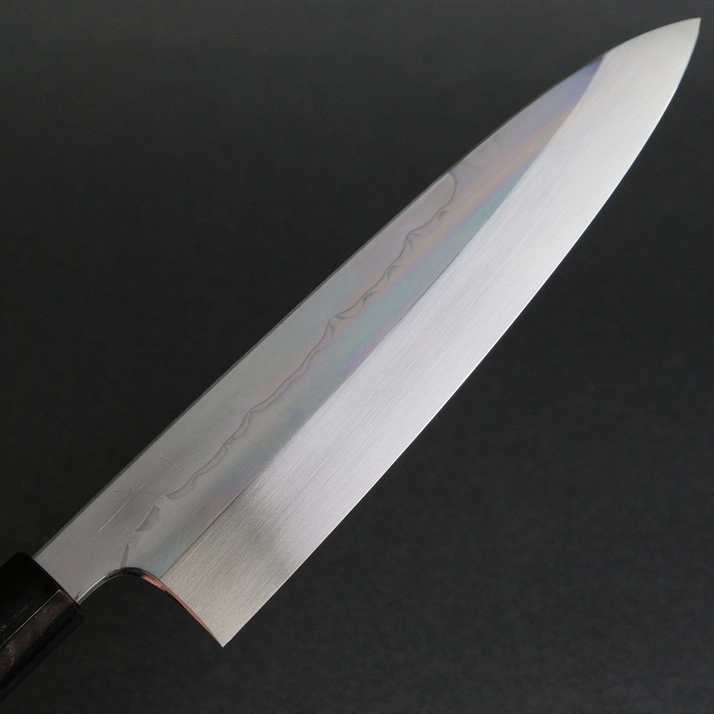 Hitohira Togashi White #1 Sanbonsugi Mizu Honyaki Gyuto 240mm Taihei Makassar Ebony Handle (#125/ Saya)