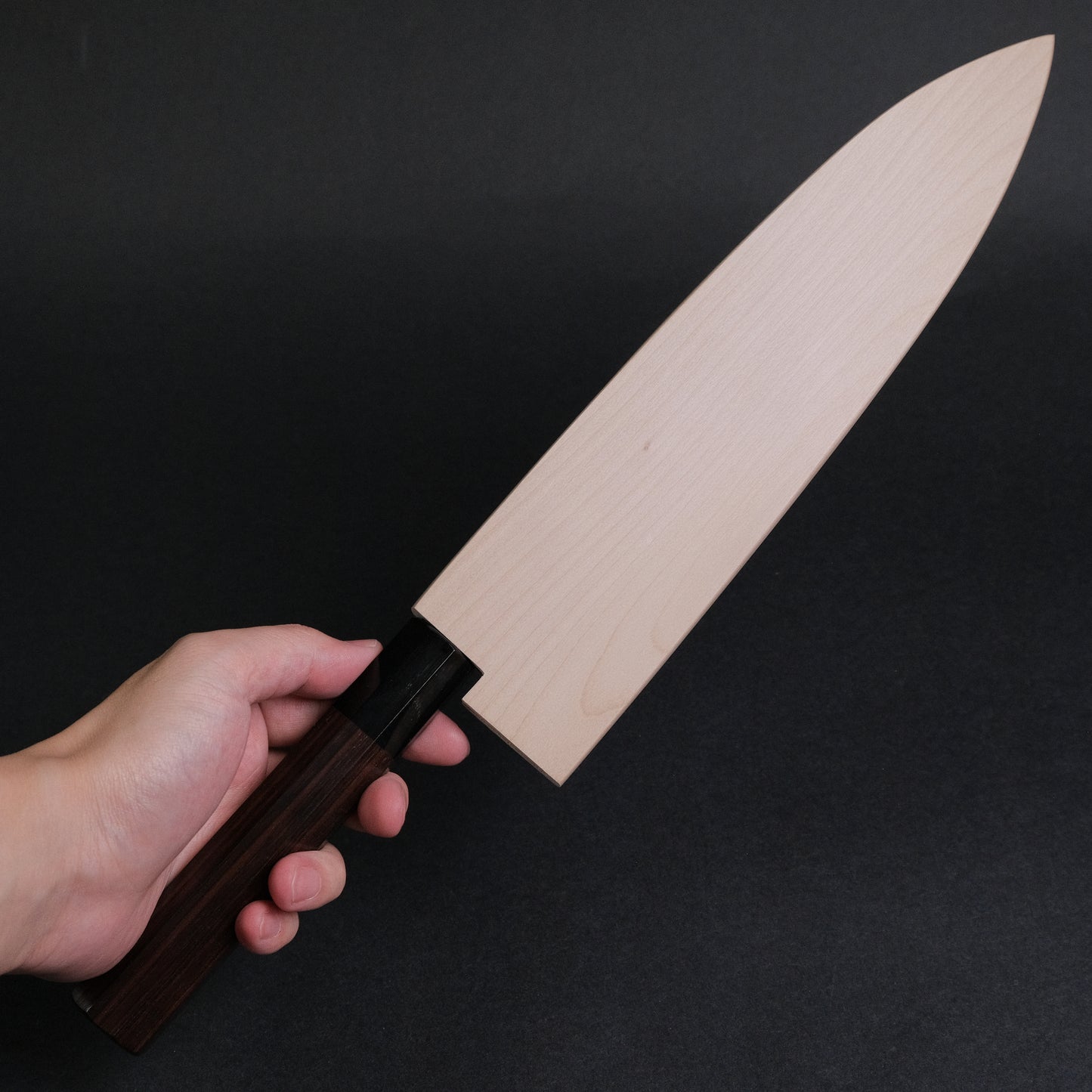 Hitohira Togashi White #1 Sanbonsugi Mizu Honyaki Gyuto 240mm Taihei Makassar Ebony Handle (#125/ Saya)