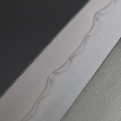 Hitohira Togashi White #1 Sanbonsugi Mizu Honyaki Gyuto 240mm Taihei Makassar Ebony Handle (#125/ Saya)