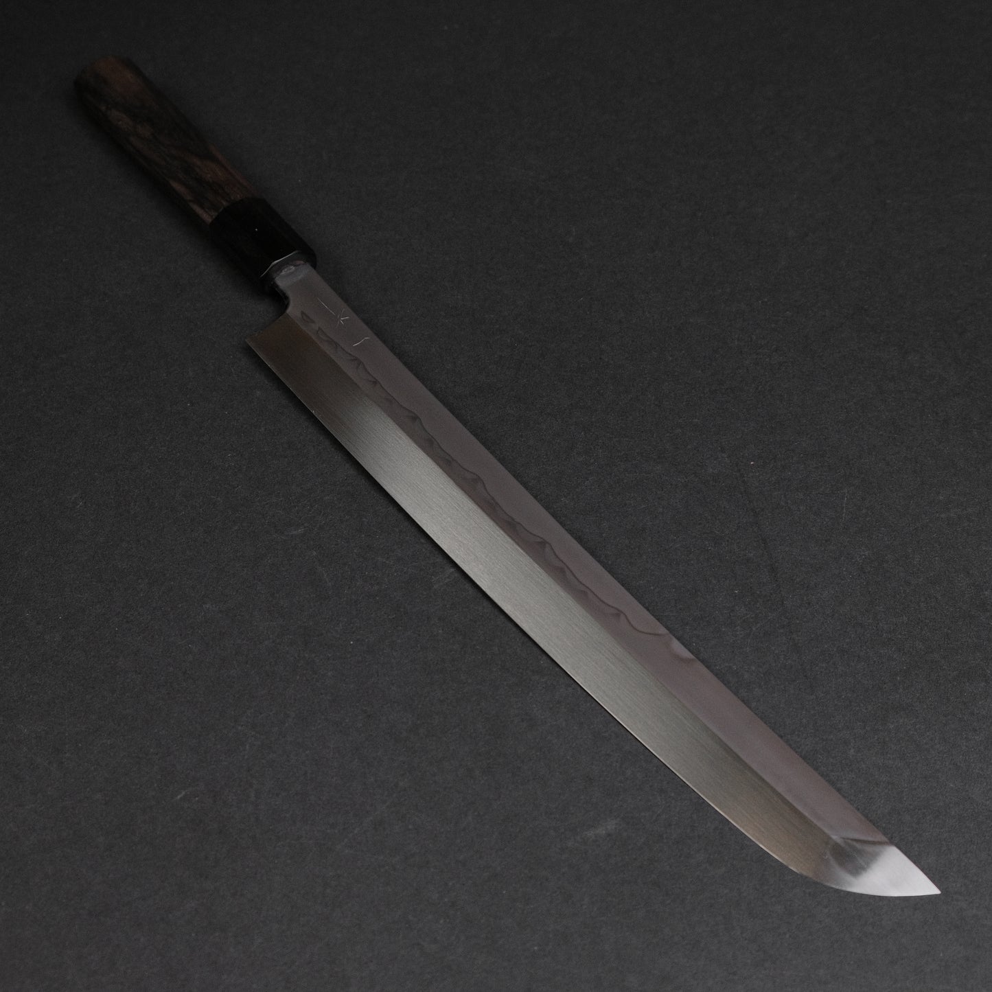 Hitohira Togashi White #1 Sanbonsugi Mizu Honyaki Yanagi Sakimaru 300mm Kurokaki Persimmon Handle (Saya)